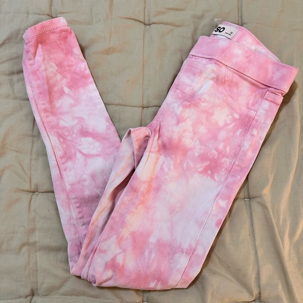 SO Pink Tie-Dye Denim